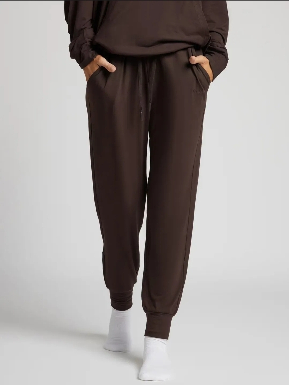 Women's Brown Drawstring Joggers COMFRT Size M new